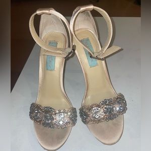 Betsy Johnson rose gold heels